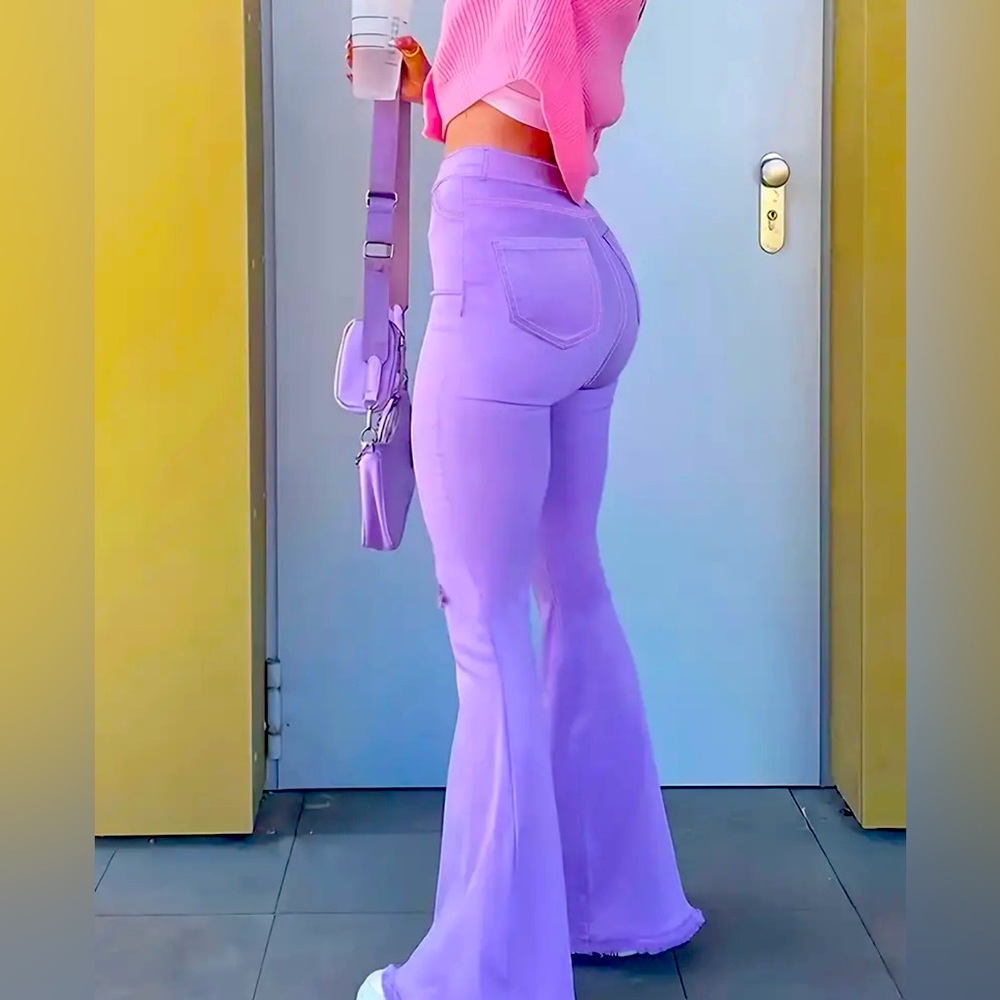 HOT Purple flare Jeans